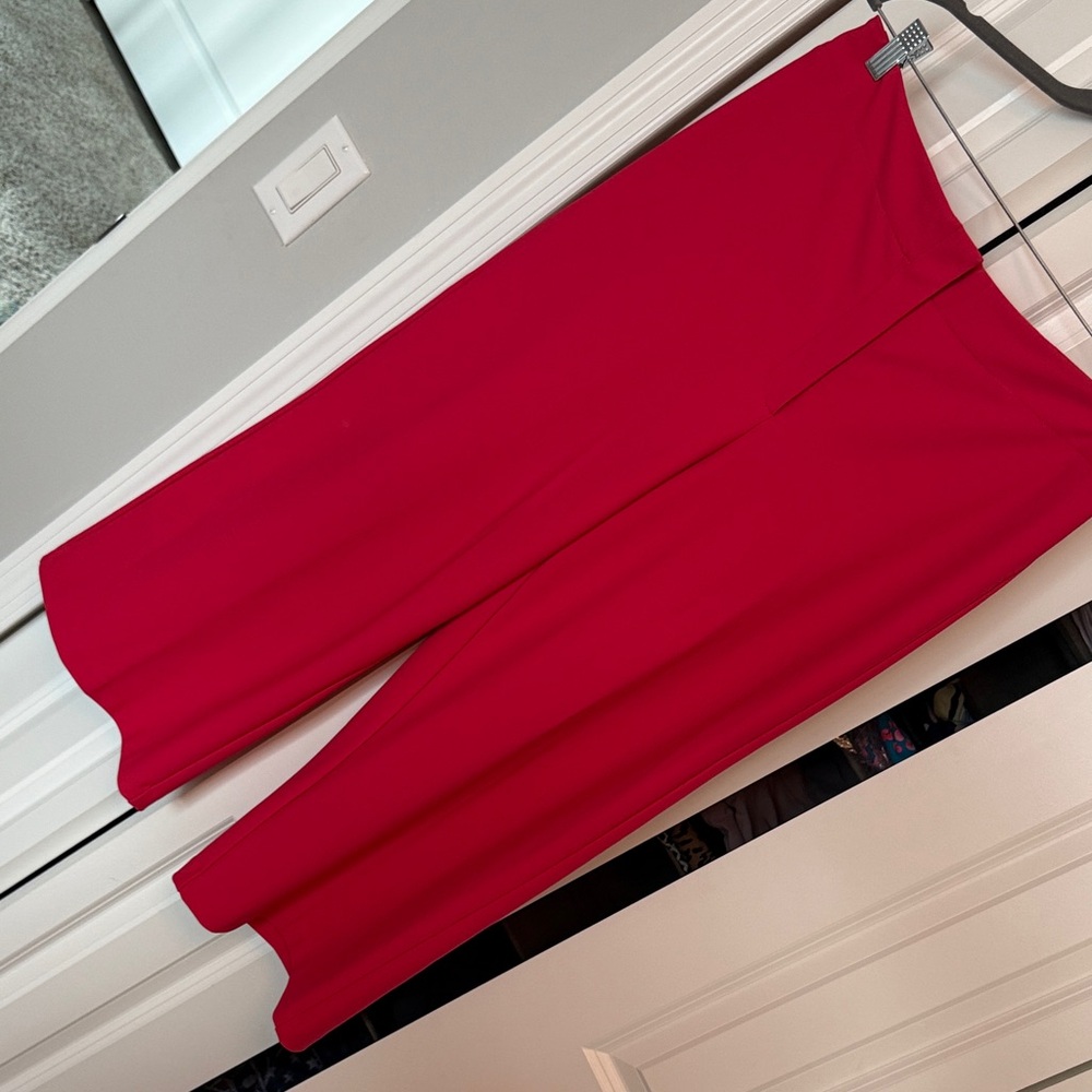 Christian Siriano pink wide leg crop- size 10